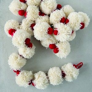 Candy Cane Inn | Antique Farmhouse Candy Cane Candle, Wool Felt Balls, Red White Christmas, Ball Garland, Felt Ball Garland, Holiday Garlands, Felt Balls, Pom Pom Garland, Holiday Centerpieces