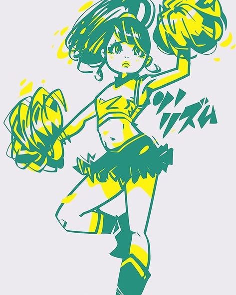 Pic SR  #illustration #cheerleading #イラスト#pop #ポップ Cheerleader Character Design, Cheerleader Illustration, Cheerleader Character, Redraw Challenge, 인물 사진, Cheerleading, Zombie, Character Design, Zelda Characters