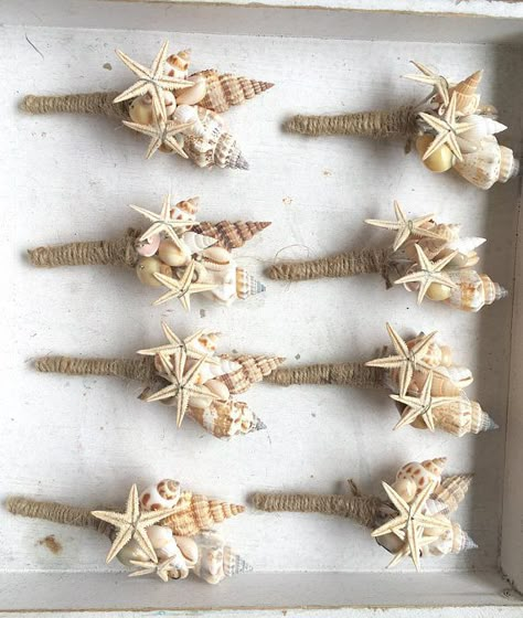 Beach Boutonniere, Shell Boutonniere, Starfish Boutonniere, Seashell Bouquet, Beach Bouquet, Starfish Wedding, Seashell Wedding, Luxury Flower Bouquets, Beachy Wedding