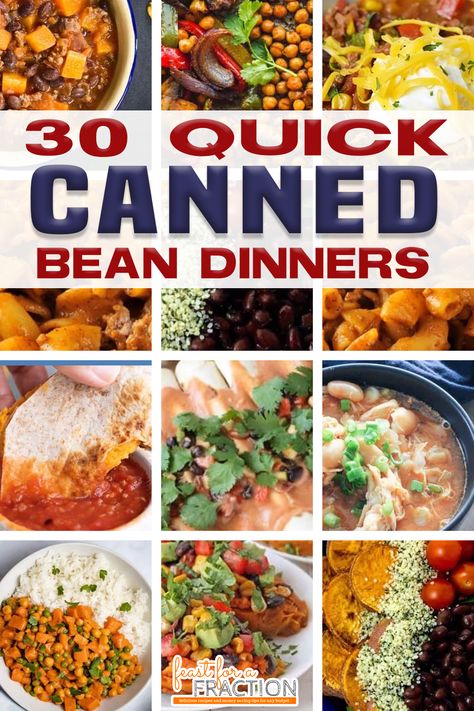 Recipes Using Canned Beans, Recipes With Canned Beans, Bean Dinners, Slow Cooker Recipes Healthy Easy, Bean Meals, Budget Thanksgiving, Canned Beans Recipe, Dry Beans Recipe, Budget Dinner