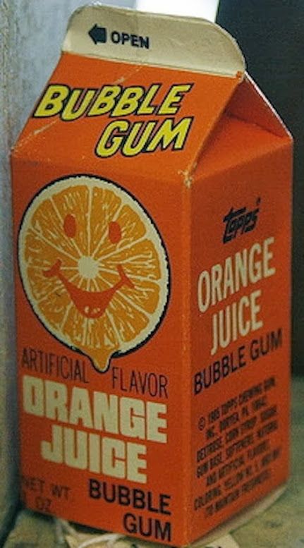 80s food - Orange Juice Gum.  My goodness does this makes my mouth water!  These things were SO amazingly good.  I remember buying them myself and stashing them under my bed so mom wouldn't find out.  We'd have a handful every night before bed (not always the best idea).  AmericasFootprints.com 80s Candy, 90s Candy, Stile Kylie Jenner, 80s Childhood, Local Milk, 90s Memories, Milk Bar, Orange Aesthetic, Lisa Frank