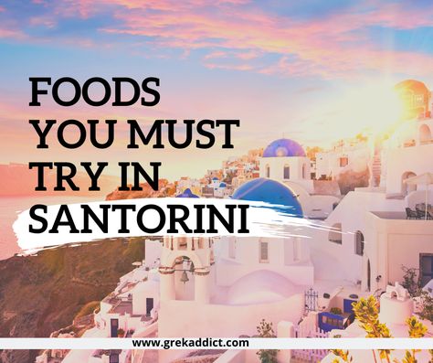 Santorini food scene is exclusively distinctive and unique. Prepare to be amazed with its incomparable dishes uncovered in our list of 10 Greek food you must try in Santorini. Santorini Food, Fira Santorini, Greece Food, Food To Try, Creamy Garlic Sauce, Unique Vegetables, Good Foods To Eat, Greek Food, Santorini Greece