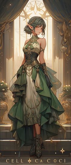 Character Outfit Design Ideas, Fantasy Hat Design, Outfit Ideas Anime Character Design, Princess And Bodyguard, Fantasy Dress Design Art, Fantasy Clothing Aesthetic, Anime Clothes Reference, Magical Character Design, Fantasy Aesthetic Outfits