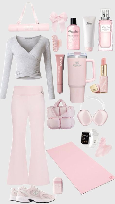 Princess Aesthetic Outfits, Girl Pink Aesthetic, Princess Workout, Pink Pilates Princess, Gymwear Outfits, Pretty Pink Princess, Pink Lifestyle, Pink Pilates, Pilates Princess