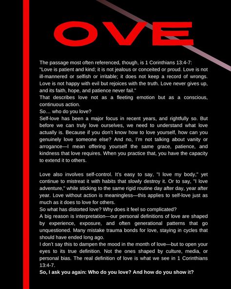 It's the month of love but what does that mean? Swipe to read... ❤️

Do you really know what it means to love? Who Do You Love, Month Of Love, Love Is Patient, Never Give Up, Fails, Self Love, Meant To Be, Thing 1, Reading