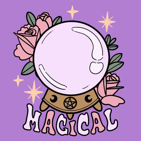 Stars Gif, Ball Pictures, Fun Lettering, Star Gif, Mental Disorder, Magic Ball, Witchy Wallpaper, Cool Lettering, Women’s Rights