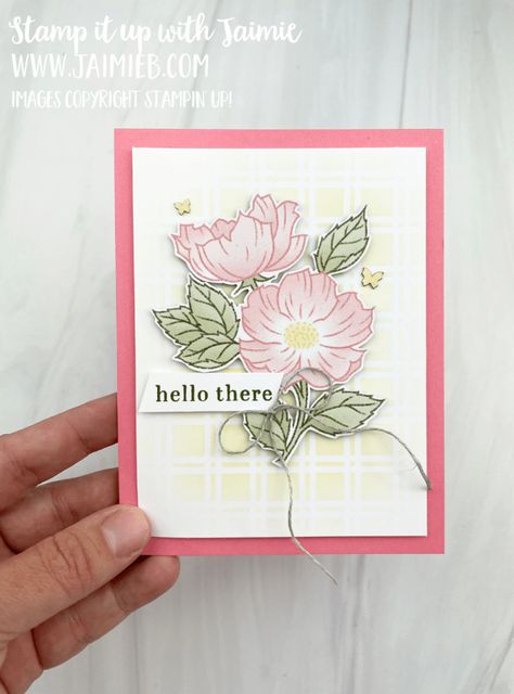 Stampin' Up! Wonderful World Card Stampin Up Wonderful World, Stamping Techniques Card Tutorials, Card Making Flowers, Card Sentiments, Colored Background, Beautiful Handmade Cards, Designer Series Paper, Pretty Flower, Card Making Tutorials