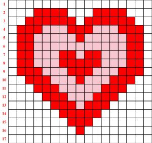 Cuore San valentino Pixel Quilting, Saint Valentine, Valentine Treats, Alpha Pattern, Learning Math, Alpha Patterns, San Valentino, Crochet Bag, Pixel Art