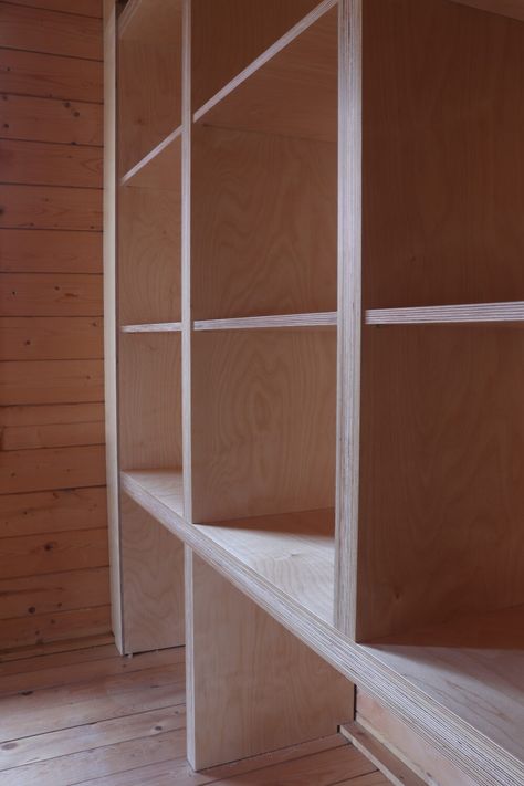 Birch Plywood Shelving Unit 2 Plywood Shelving Unit, Birch Plywood Shelves, Plywood Bookcase, Plywood Shelving, Vet Practice, Shop Shelves, Plywood Storage, Diy Carpentry, Gear Room