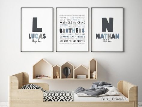 Brother Bedroom, Boy Room Artwork, Brothers Room Decor, Shared Boys Rooms, Sibling Room, Brothers Room, Boy Rooms, Lil Bro, Room Artwork