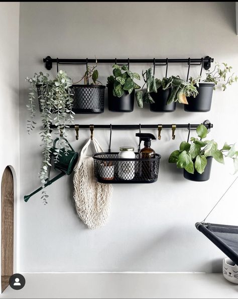 Ikea Plants, Kitchen Rails, Decor Makeover, Plants Home Decor, Nature Room, Earthy Home Decor, Kitchen Plants, Plants Home, Apartment Makeover