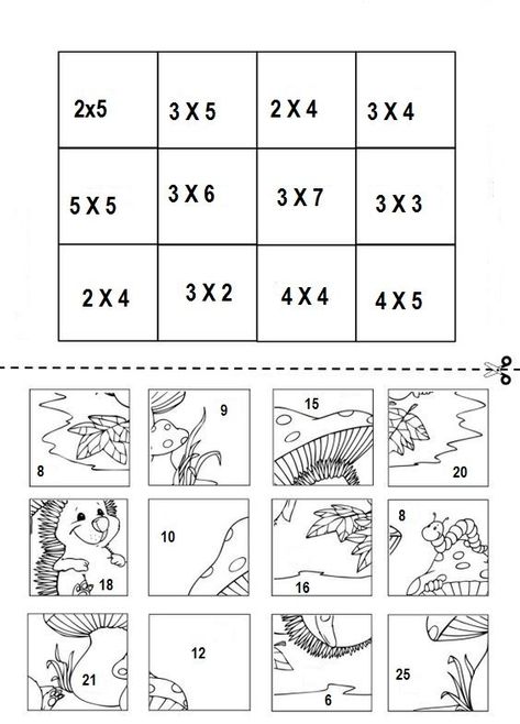 Multiplication Puzzles, Puzzles With Answers, Math Multiplication Worksheets, Math Exercises, Multiplication Activities, First Grade Math Worksheets, 2nd Grade Math Worksheets, Math School, Math Multiplication