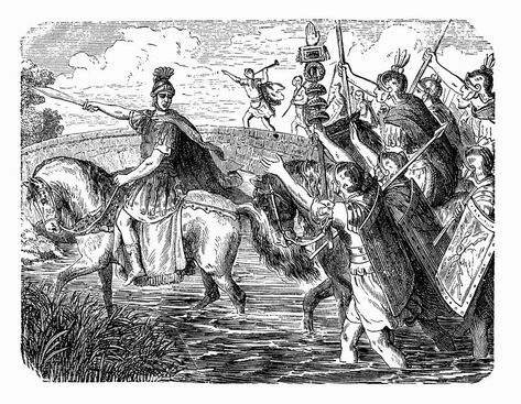 What Does the Expression 'Crossing the Rubicon' Mean? Aztec History, Crossing The Rubicon, Aztec Civilization, Aztec Empire, Artificial Island, Aztec Culture, Archaeological Discoveries, Julius Caesar, Roman History