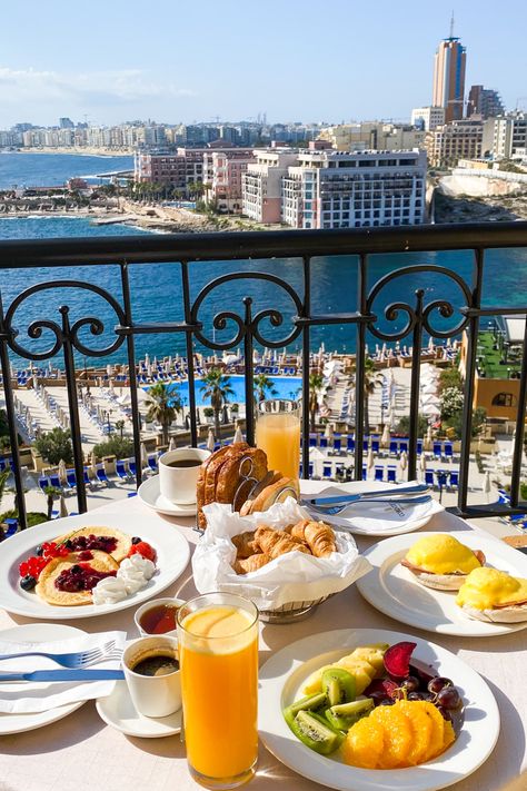 Where to stay in Malta | Best hotel in Malta | Breakfast with a view #malta #hotels #breakfastwithaview #hotelsandresorts #visitmalta Bread And Breakfast Hotel, Breakfast Hotel Aesthetic, Hotel Breakfast Ideas, Aesthetic Breakfast Pictures, French Breakfast Ideas, Hotel Breakfast Aesthetic, French Breakfast Aesthetic, Breakfast In Hotel, Breakfast With View