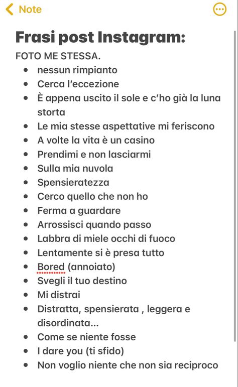 Frasi da usare sotto un post di Instagram per se stessi Bio Instagram Ideas, Note Instagram, Instagram Post Captions, Ig Captions, Italian Quotes, Instagram Music, Post Instagram, Instagram Bio, Social App