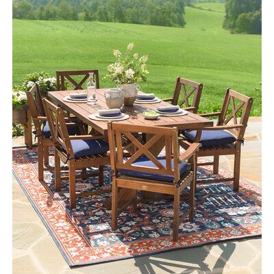 Classic Outdoor Furniture, Folding Dining Table, Crossback Chairs, Outdoor Entertaining Spaces, 7 Piece Dining Set, Solid Wood Table, Oval Table Dining, Outdoor Dining Furniture, Solid Wood Dining Table