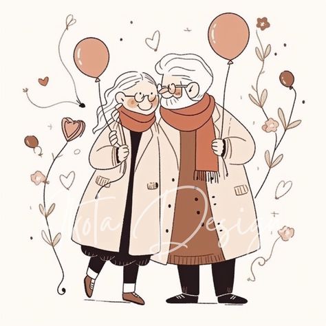 📖💞 Dive into tales of love and legacy with our elderly couple clipart. Each line art piece is a tribute to the beauty of growing old together, blending simplicity with deep emotion. 🎨👵👴✨ Old Couple Doodle, Journaling Simple, Sketch Animation, Cute Old Couples, Couples Doodles, Relationship Drawings, Couple Clipart, Romantic Drawing, Powerpuff Girls Wallpaper