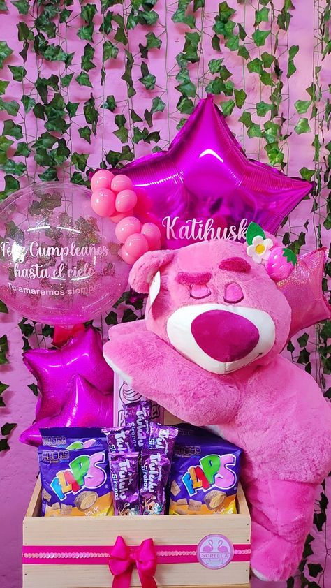 Arreglo de globos con oso lotso Led Lights, Led, Disney