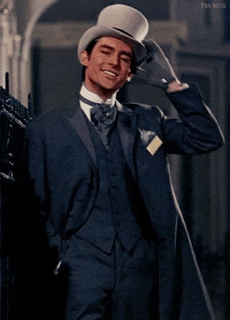 Mesmerizing gif of Jeremy Brett, aka Sherlock Holmes, Granada Series - as Freddy in My Fair Lady Jeremy Brett Sherlock Holmes, Jeremy Brett, Cecil Beaton, My Fair Lady, Fair Lady, Costume Designer, White Dog, Dog Blog, Sharp Dressed Man