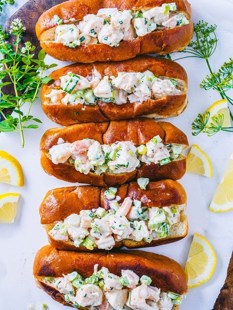 Shrimp Rolls Sandwich, Shrimp Roll Recipe, Shrimp Rolls Recipe, Easy Baked Shrimp, Broiled Shrimp, Shrimp Roll, Lobster Roll Recipes, Rolled Sandwiches, A Couple Cooks