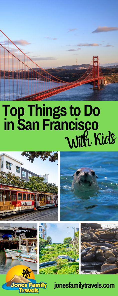 San Francisco With Kids, California With Kids, To Do In San Francisco, Visit San Francisco, The Golden Gate Bridge, San Francisco Travel, Santa Monica Pier, California Travel Road Trips, Family Travel Destinations