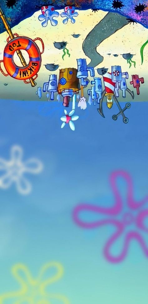 Spongebob SquarePants, bikini bottom, bikini top, sea, wallpaper, edit, cartoon Upside Down Wallpaper, Top Wallpaper, Tøp Wallpaper, Cartoon Wallpaper Hd, Upside Down, Cartoon Wallpaper, Aesthetic Wallpapers, Snoopy, Wallpapers