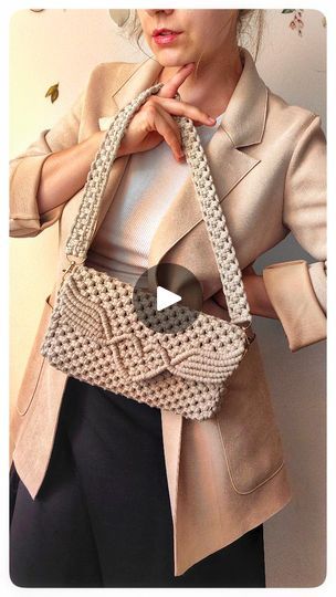 Macrame Bag Pattern, Macrame Shoulder Bag, Macrame Patterns Tutorials, Macrame Bag, Bags Tutorial, Macrame Patterns, Sabrina Carpenter, Summer Season, Bag Pattern