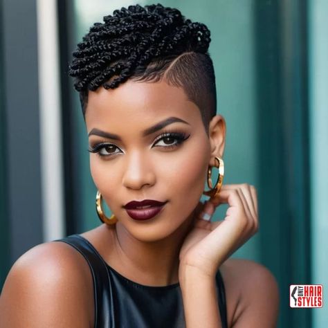 23. Short Twists | 33 Hottest Short Hairstyles For Black Women Short hairstyles for black women have always been a bold and expressive choice, showcasing a unique blend of confidence and style. With an extensive array of options available, it can be overwhelming to choose the perfect short hairstyle that complements your personality and enhances your. Mohawk Braid Styles, Cute Short Natural Hairstyles, Short Hair Mohawk, Women Short Hairstyles, Short Hairstyles For Black Women, Natural Hair Haircuts, Braids With Shaved Sides, Black Women Short Hairstyles, Short Twists