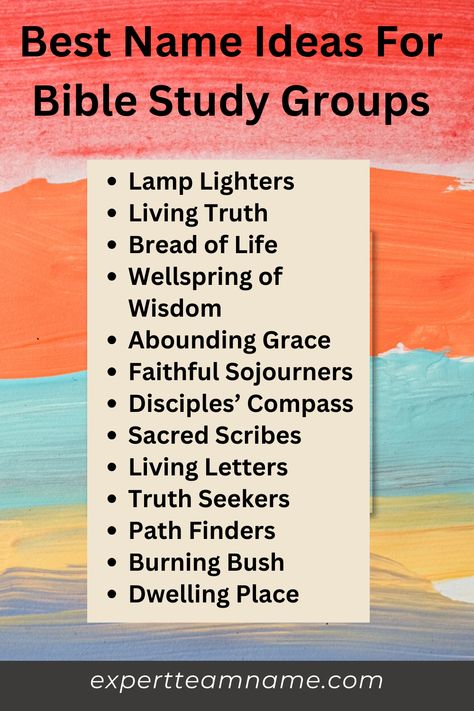 Gathering together to delve into the depths of God’s Word is a time-honored tradition that has brought countless communities closer to their faith. Whether you’re starting a new Bible study group or rebranding an existing one, selecting the perfect name is a crucial first step that can shape your group’s identity, purpose, and ability to resonate with potential members. Book Club Names, Abrahamic Covenant, Bible Study Fellowship, Meaningful Names, Truth Seeker, Bible Study Group, New Bible, Study Group, Women's Ministry