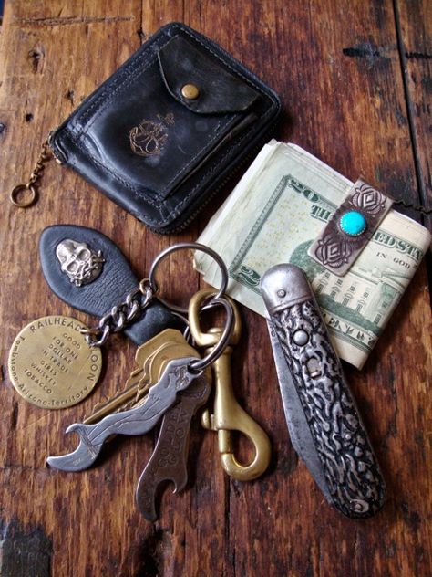 Mae West, Its A Mans World, Pocket Dump, Survival Gear, Everyday Carry, Leather Wallet, Gentleman, Men's Fashion, Mens Jewelry