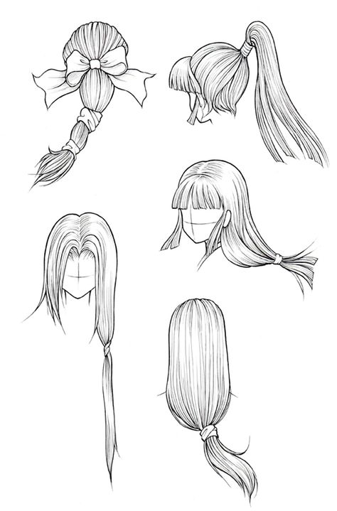 Kanji de Manga Vol 3 cover image Hairstyle Drawings, Girl Hair Drawing, Drawing Hairstyles, Pelo Anime, Drawing Hair Tutorial, Manga Hair, Hair Sketch, 얼굴 그리기, Draw Anime