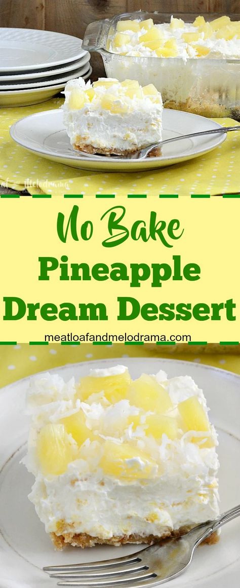 Pineapple Dream, Pineapple Dream Dessert, Dream Dessert, Weight Watcher Desserts, Dessert Halloween, Baked Pineapple, Pineapple Desserts, Tiramisu Dessert, Potluck Desserts