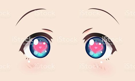 Anime Cheeks, Manga Girls, Art Videos Tutorials, Tokyo Disney Sea, Anime Eye Drawing, Anime Eyes, Heart Eyes, Art Drawings Sketches Simple, Featured Art