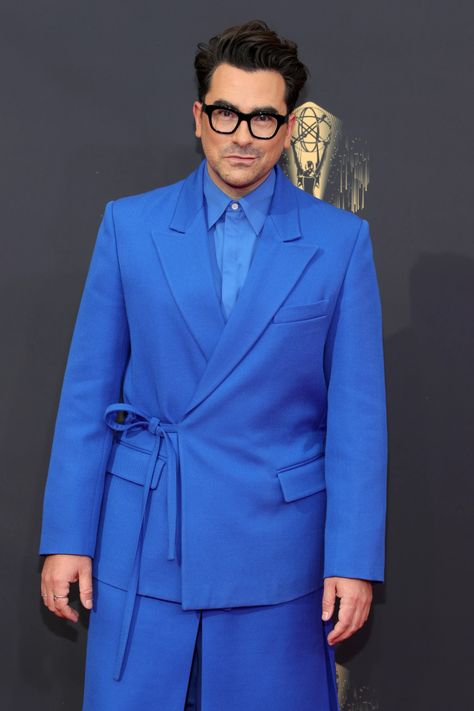 LOS ANGELES, CALIFORNIA - SEPTEMBER 19: Daniel Levy attends the 73rd Primetime Emmy Awards at L.A. LIVE on September 19, 2021 in Los Angeles, California. (Photo by Rich Fury/Getty Images) Dan Levy, Daniel Levy, Cooking Competition, Schitt's Creek, Hbo Max, September 19, Cooking Show, Emmy Awards, Double Breasted Suit Jacket