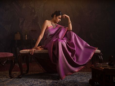 Gowri Signatures Sarees :: Behance Desi Photoshoot, Portraits Reference, Everyday Scenes, Photography Videos, Kanjivaram Sarees Silk, The Whispers, Bride Portraits, Sarees Silk, Product Photographer