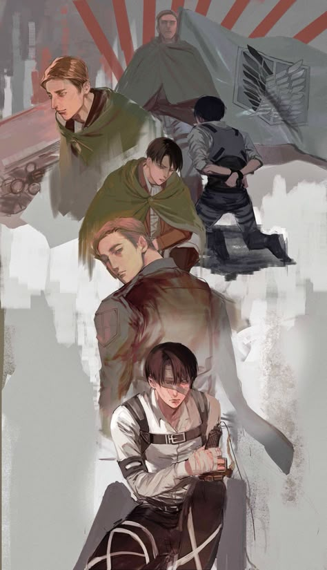 Aot Wallpaper, Levi And Erwin, Erwin Smith, Attack On Titan Ships, Captain Levi, Attack On Titan Fanart, Attack On Titan Levi, Attack On Titan Art, Levi Ackerman