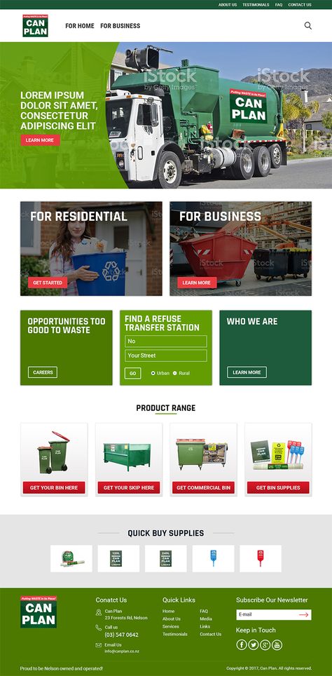 Upmarket, Modern, Waste Management Web Design for a Company by RupalTechno | Design #16047954 Waste Management Website Design, Campaign Layout, Website Design Ecommerce, Webpage Layout, Waste Management Company, Recycling Companies, Ui Ux Website, Plastic Company, Freelance Website