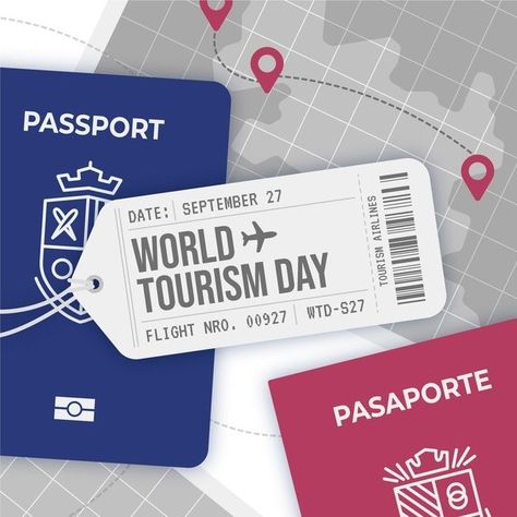 World Tourism Day, Flat World, Tourism Day, Day Background, Office Poster, Instagram Frame Template, Virtual Assistant Services, Instagram Frame, Paper Plane