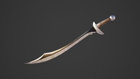 This sword is from the artStation and made by SKERN Prop Concept, Curved Swords, Props Concept, Swords, Concept Art, Necklaces, Quick Saves, Clothes, Design