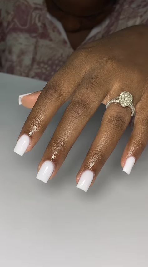 Off White French Tip, Franc Nails, White Powder Nails, White Chrome Nails, Natural Acrylic Nails, White Manicure, Nail Board, Baddie Nails, French Tip Acrylic Nails