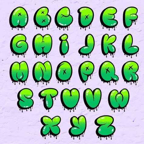 Download free font collection Graffiti Dripping Letters, Font Styles Alphabet, Cool Fonts Alphabet, Numbers Tattoo, Alphabet Graffiti, Hand Lettering Alphabet Fonts, Graffiti Text, Graffiti Letters, Graffiti Lettering Fonts