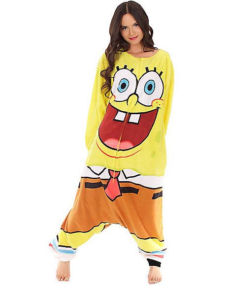 Spongebob Squarepants Kigurumi - Spirithalloween.com Spongebob Onesie, Spongebob Clothes, Spongebob Things, Kawaii Logo, Kid N Teenagers, Photography Pics, Sponge Bob, Cute Stitch, Cute Bedroom Decor