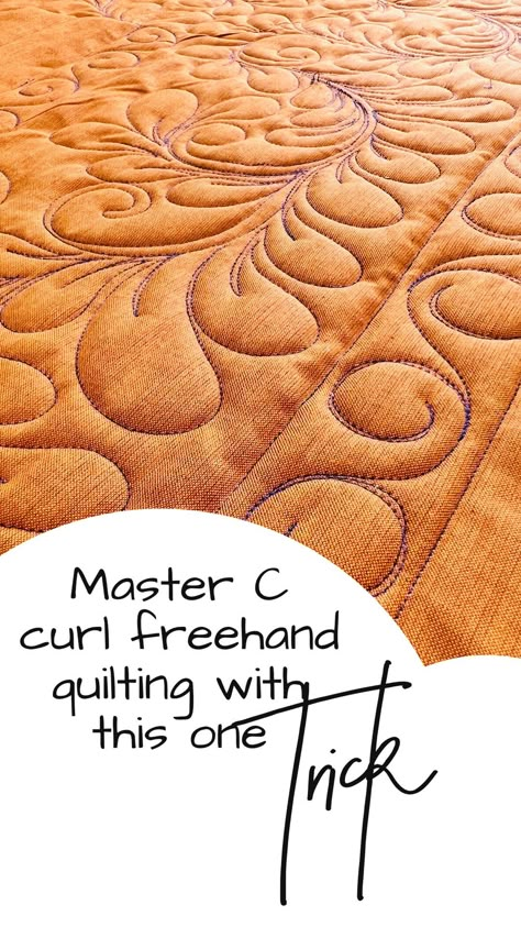 Bethanne Nemesh | Freemotion Machine Quilting Teacher on Instagram: “Reversing curls is a critical foundation free motion quilting skill. Here is a trick for getting them to roll correctly and not getting…” Free Motion Quilting Designs For Sashing, Negative Space Quilting, Domestic Machine Free Motion Quilting, Zentangle Quilting Patterns, Easy All Over Free Motion Quilting Designs, Quilting Stitches Machine, Quilting Sashing Designs, Longarm Free Motion Quilting Designs, Fmq Designs For Squares