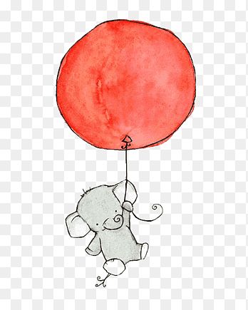 Elephant Holding Balloon, Balloon Elephant, Watercolor Balloons, Elephant Sketch, Children Food, Biggest Elephant, Balloon Illustration, Elephant Illustration, Elephant Drawing