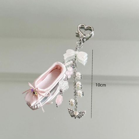 ﾟ☁︎｡ Ballet keychain/phone charms ﾟ☾ ﾟ Price- 539 + Shipping Ballet keychain- 729 + shipping Dm to order Takes 4-7 weeks to deliver once preorders submitted . . . . . . #coquette #bow #bowseason #koreanfashion #top #imported #aesthetic Ballet Keychain, Dancer Aesthetic, Bow Season, Mom Dr, Keychain Phone, Phone Charms, Pointe Shoes, Coquette Bow, 2024 Vision