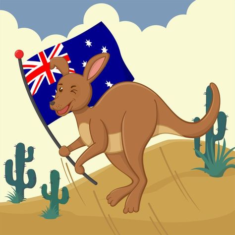 Cartoon Kangaroo, Australia Kangaroo, Aboriginal Culture, Australia Flag, Air Balloon Rides, Australia Day, Great Barrier Reef, Plan Your Trip, Marine Life