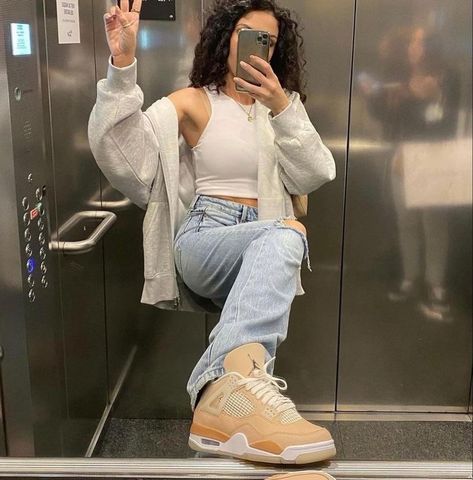 Retro 4 Jordans Outfit, Retro 4 Jordans Outfit Women, Jordan Retro 4 Outfits Women, Shimmer 4s, Retro 4 Outfits, Air Jordan 4 Outfit Women, Jordan Retro 4 Outfits, Jordan Women Outfit, Jordan 4s Outfit Women