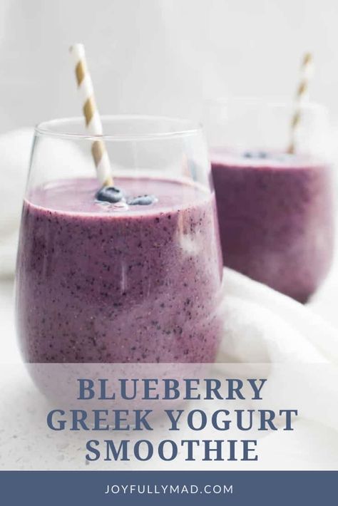 Smoothie With Greek Yogurt And Frozen Fruit, Blueberry Greek Yogurt Smoothie, Low Calorie Blueberry Smoothie, Smoothie Recipes With Greek Yogurt, Green Yogurt Smoothie, Greek Yogurt Smoothie Recipes Healthy, Smoothies With Greek Yogurt, Smoothie With Greek Yogurt, Blueberry Yogurt Smoothie