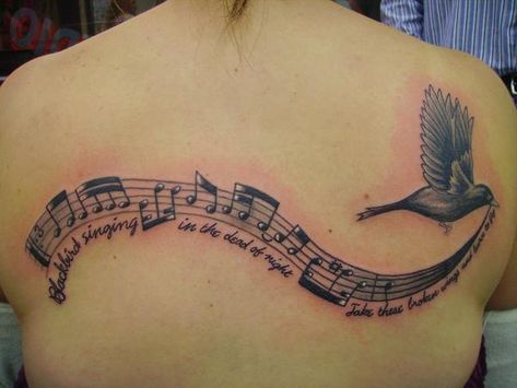 Musical Notes Tattoo, Sheet Music Tattoo, Notes Tattoo, Guitar Tattoo Design, Music Tattoo Sleeves, Music Notes Tattoo, Tattoo Music, Flying Bird Tattoo, Flying Tattoo