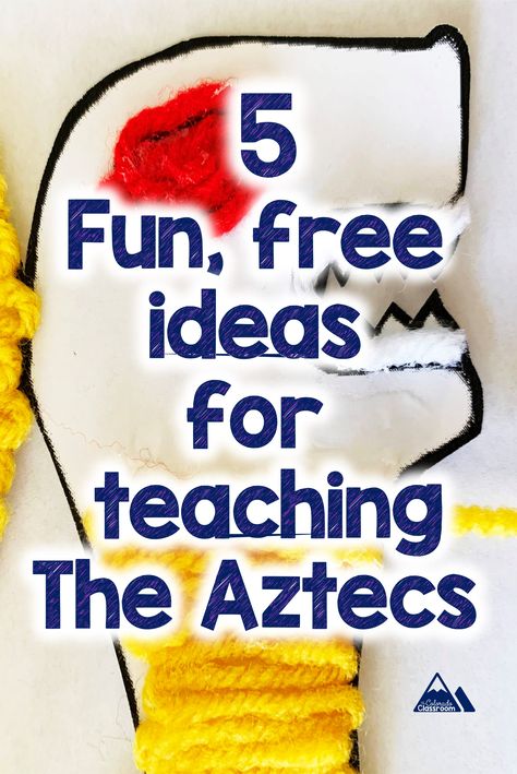 Aztec Projects For Middle School, Aztecs For Kids, Aztec Crafts, Aztec Project, Mythology Crafts, Teacher Tips And Tricks, Elementary Social Studies, Aztec History, Culture Crafts